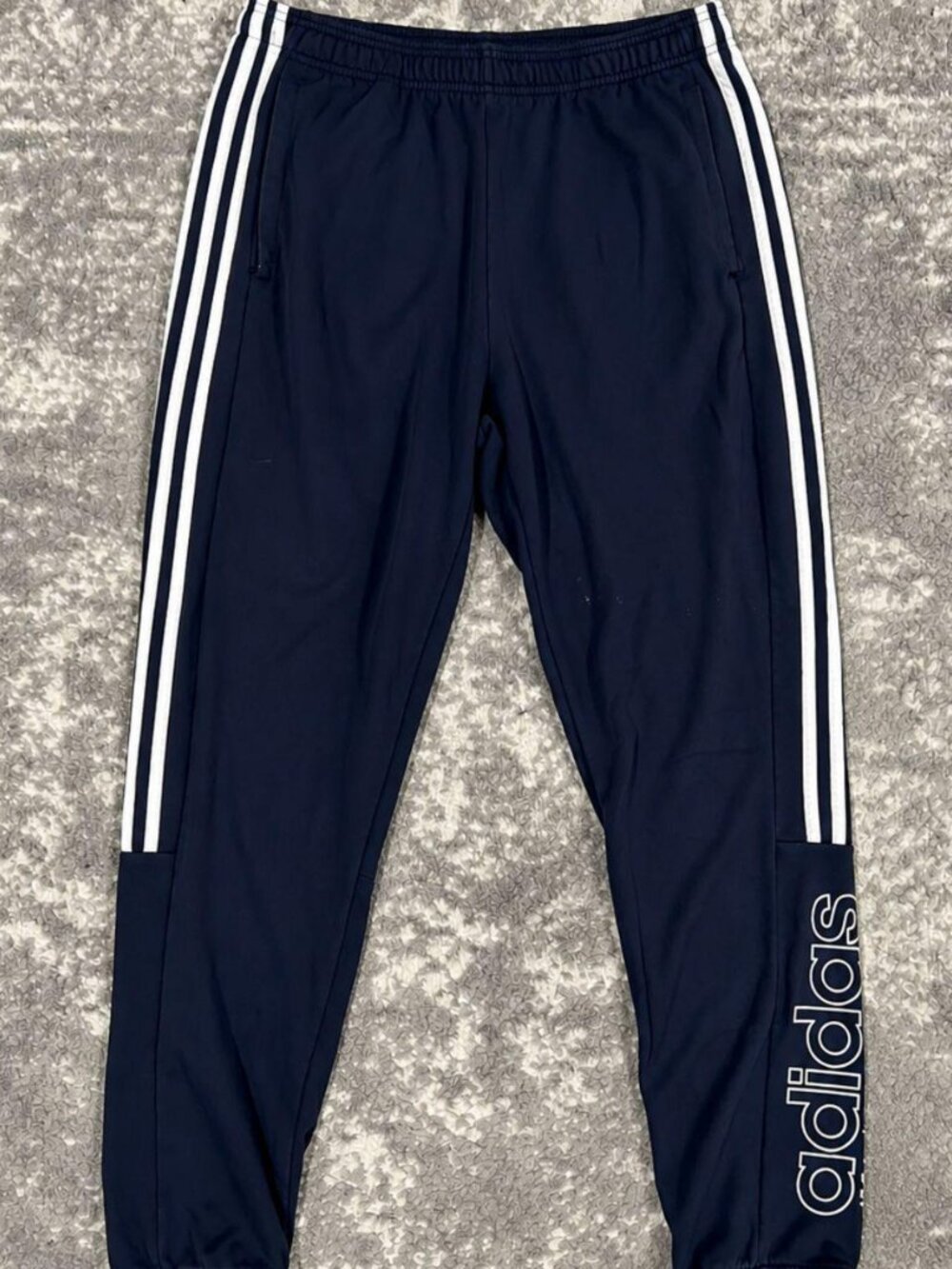 Adidas 3-Stripes Navy Blue Track Pants Joggers